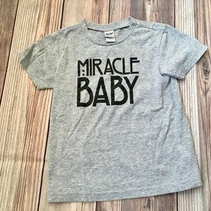 Tink and Key Miracle Baby Tee Shirt in Heather Gray